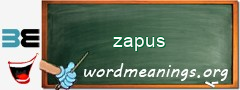 WordMeaning blackboard for zapus